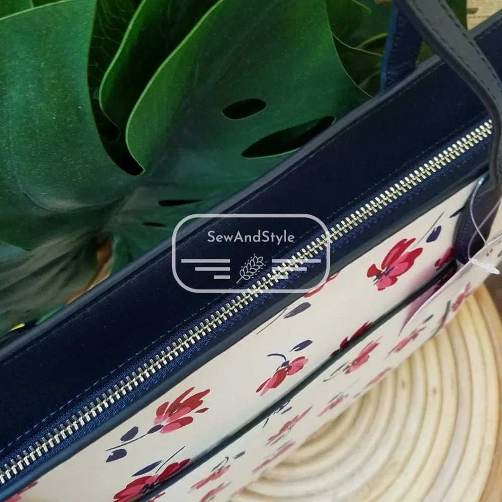 Kate Spade NWT Cara Garden Toss Large Tote Floral White Spring Summer Red - Picture 11 of 12